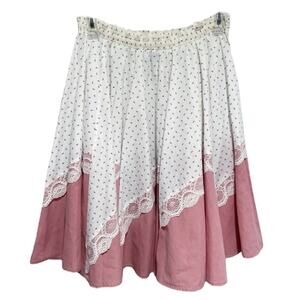 VTG 70s Rockmount Ranch Wear Western Pairie Skirt Small Cottagecore Coquette